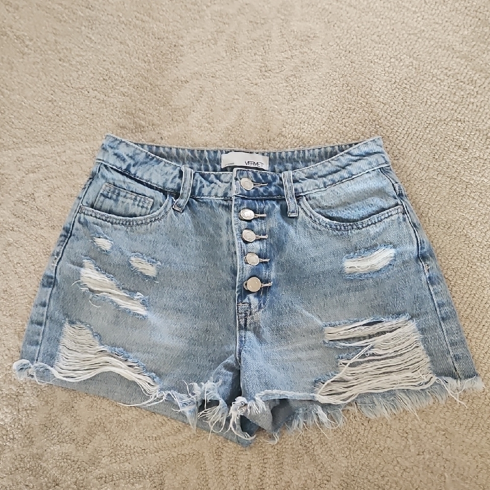 Vervet Women's Distressed Denim Shorts Size Small